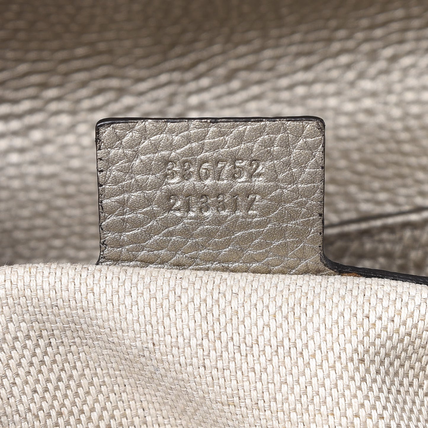 Metallic Pebbled Calfskin Medium Soho Flap Crossbody Golden Beige