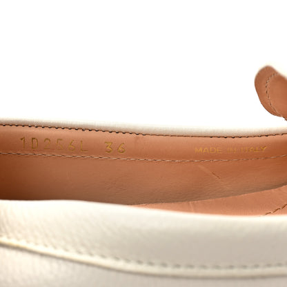 Prada Calfskin Bow Driving Loafer 36 White 8 of 13