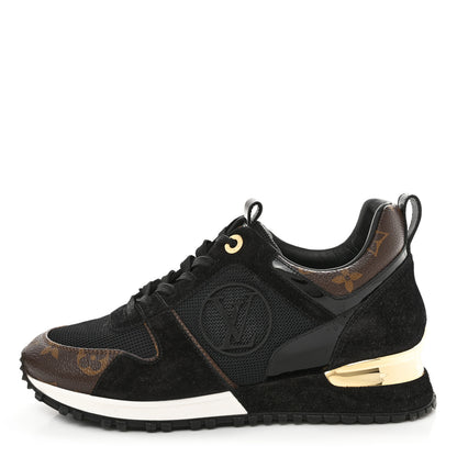 Louis Vuitton Suede Monogram Run Away Sneakers 36 Black 2 of 11