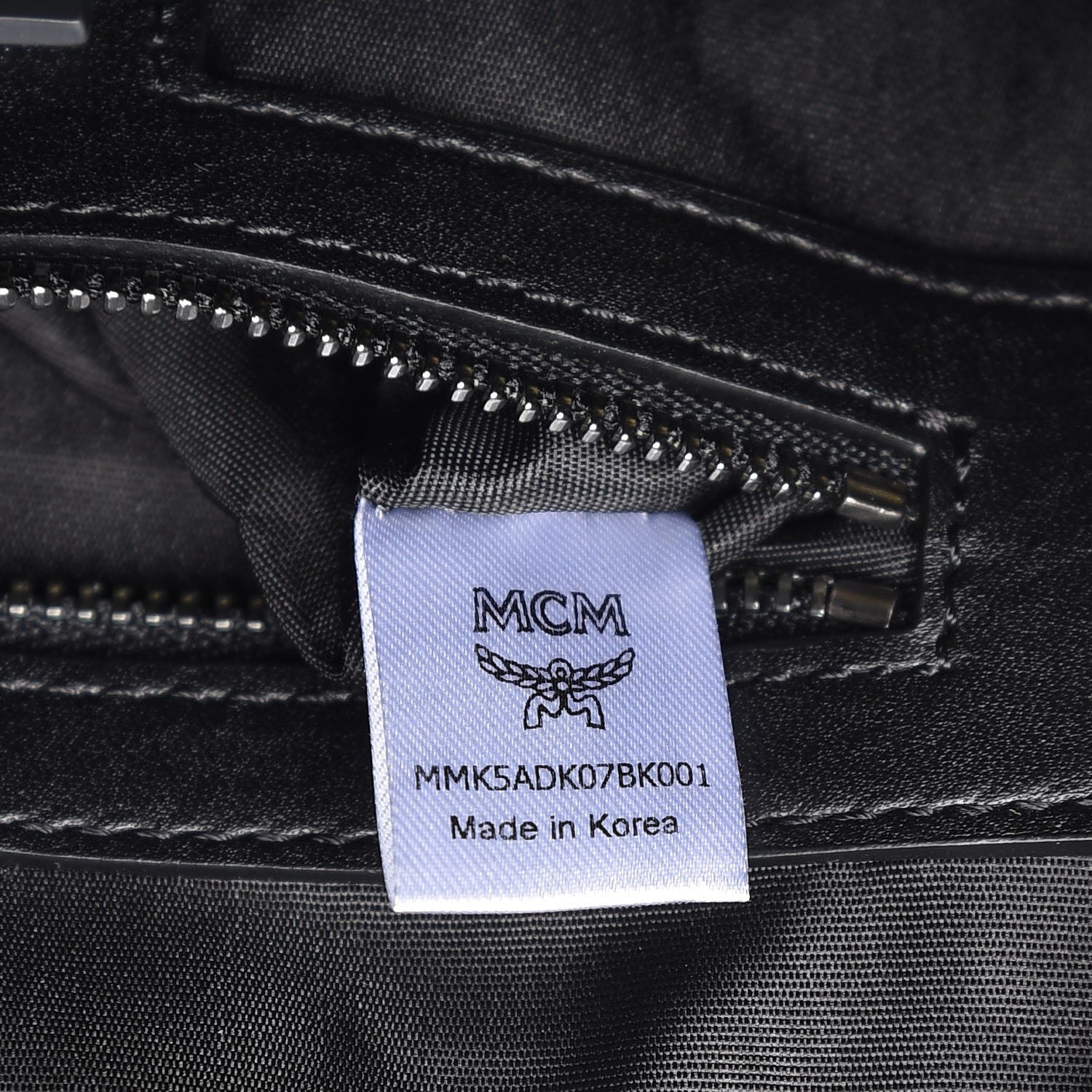 MCM Duke Tantris Embossed Medium Backpack Black 8 of 9