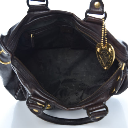 Gucci Calfskin Medium Babouska Boston Tote Dark Brown 5 of 14