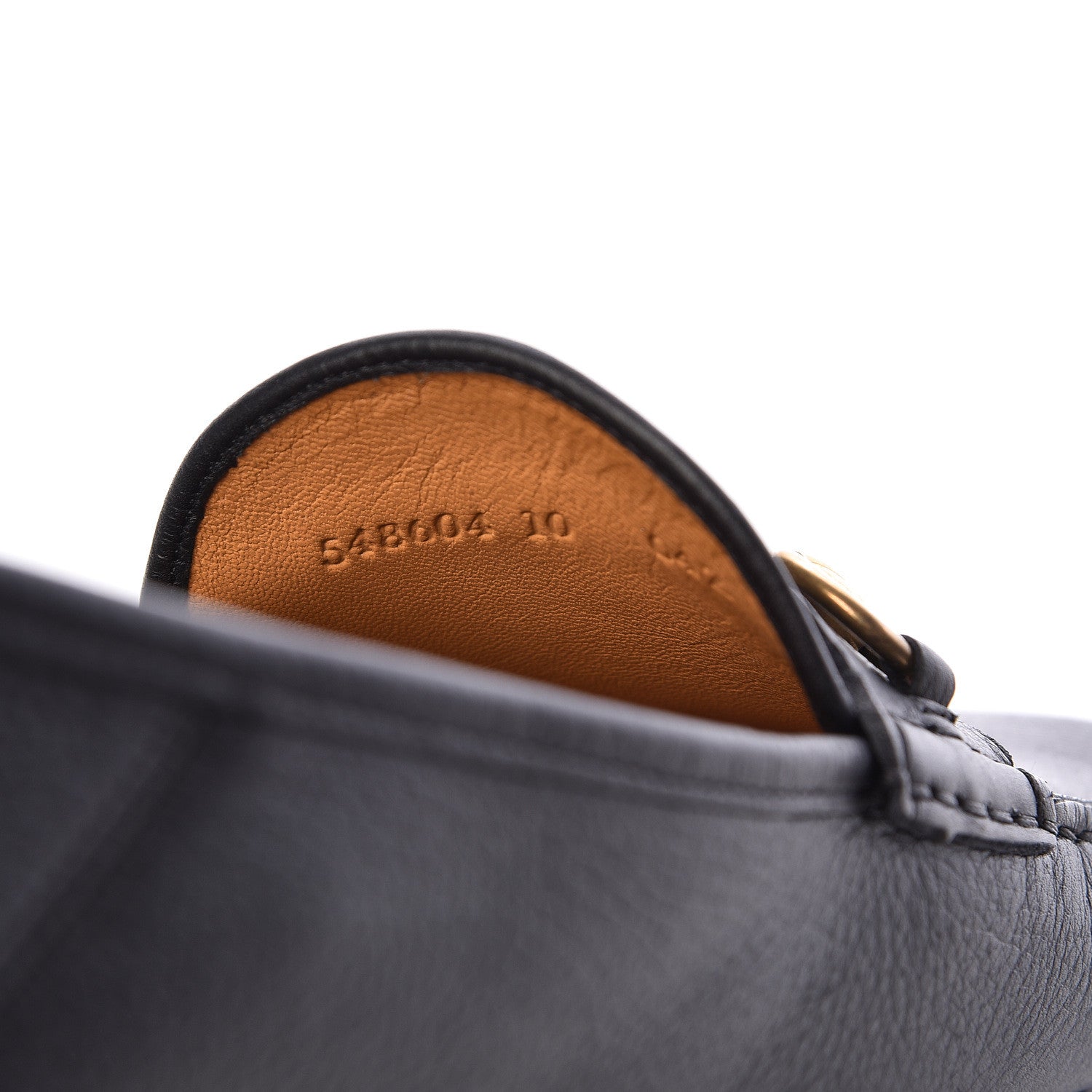 Gucci Hebron Calfskin Mens Horsebit Loafers 10 Black 6 of 9