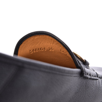 Gucci Hebron Calfskin Mens Horsebit Loafers 10 Black 6 of 9
