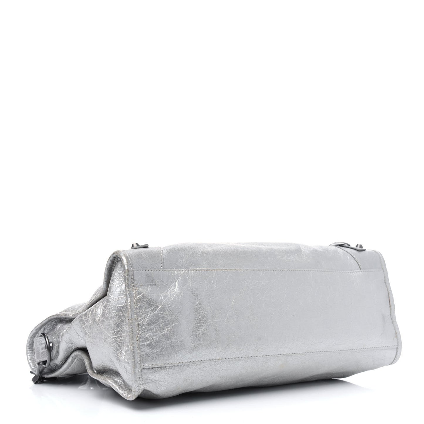 Metallic Agneau Classic Palladium Hardware City Silver