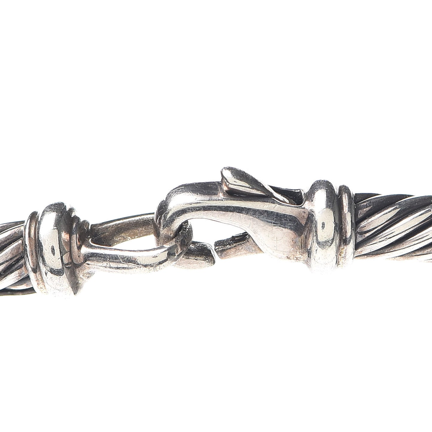 Sterling Silver Diamond Pearl Hampton Cable Choker Necklace