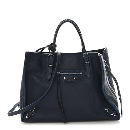 Balenciaga Veau Papier A6 Zip Around Tote Bleu Profond 1 of 13
