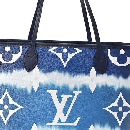 Louis Vuitton Monogram Escale Neverfull MM Blue 7 of 10