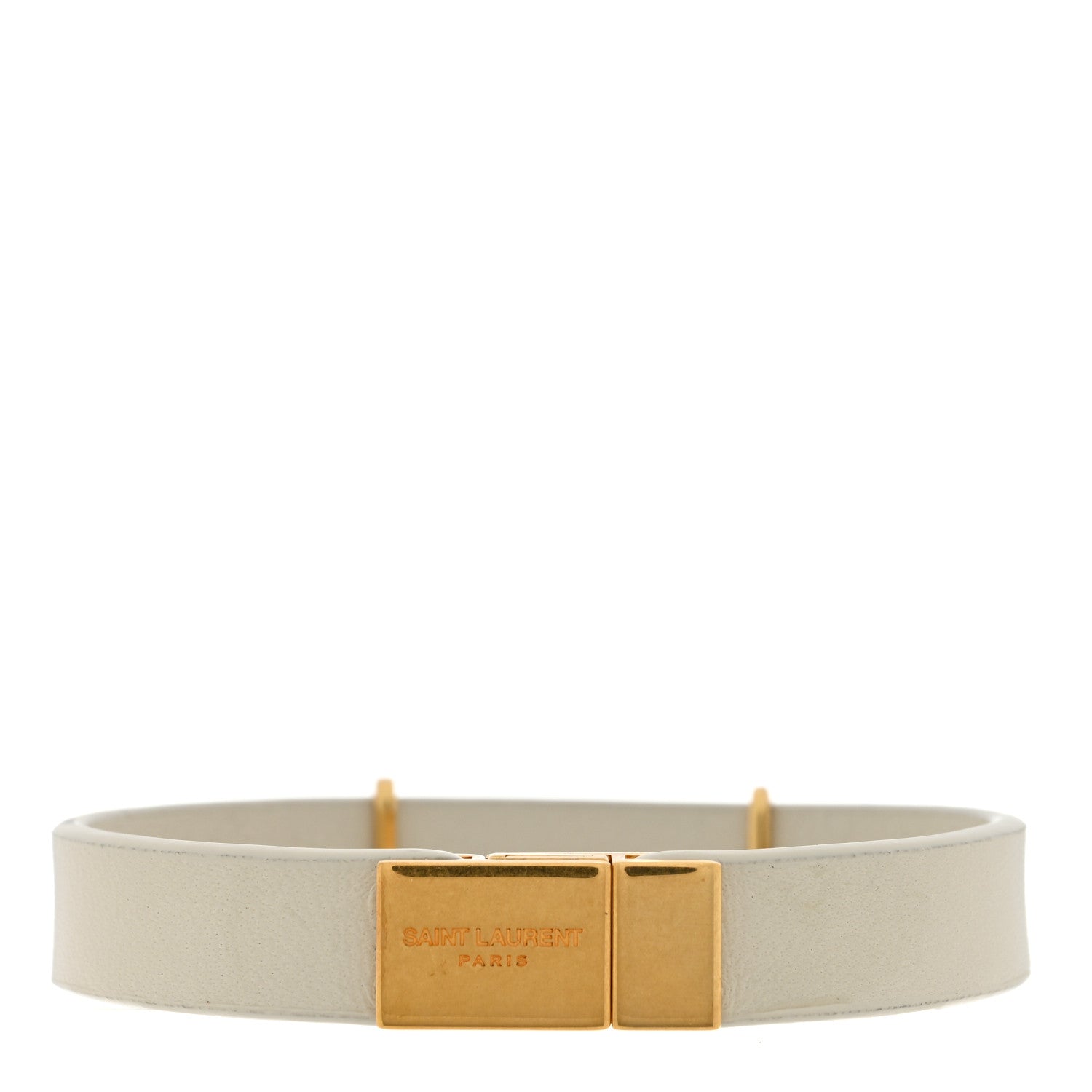 Saint Laurent Calfskin Monogram Bracelet M Black 3 of 5