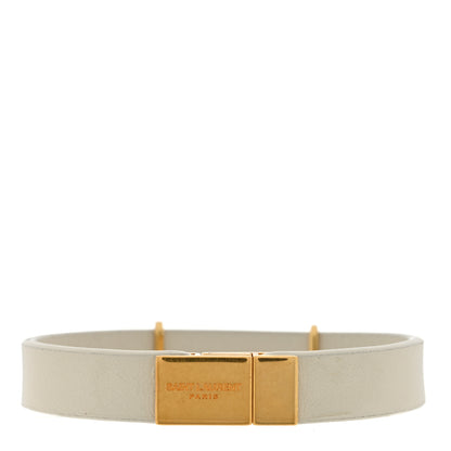 Saint Laurent Calfskin Monogram Bracelet M Black 3 of 5
