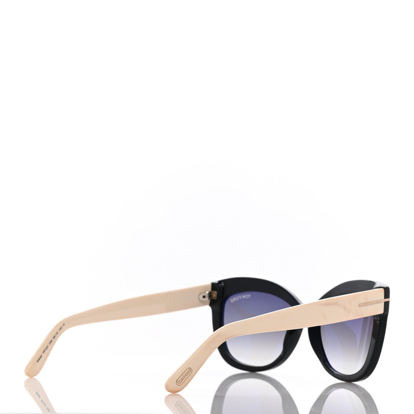 Acetate Alistair Cat Eye Sunglasses TF524 Black Beige