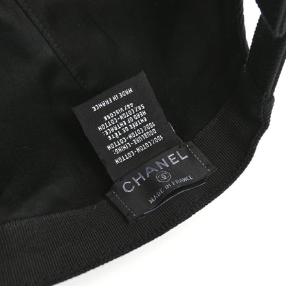 Chanel Cotton CC Cap Hat Black White 8 of 10