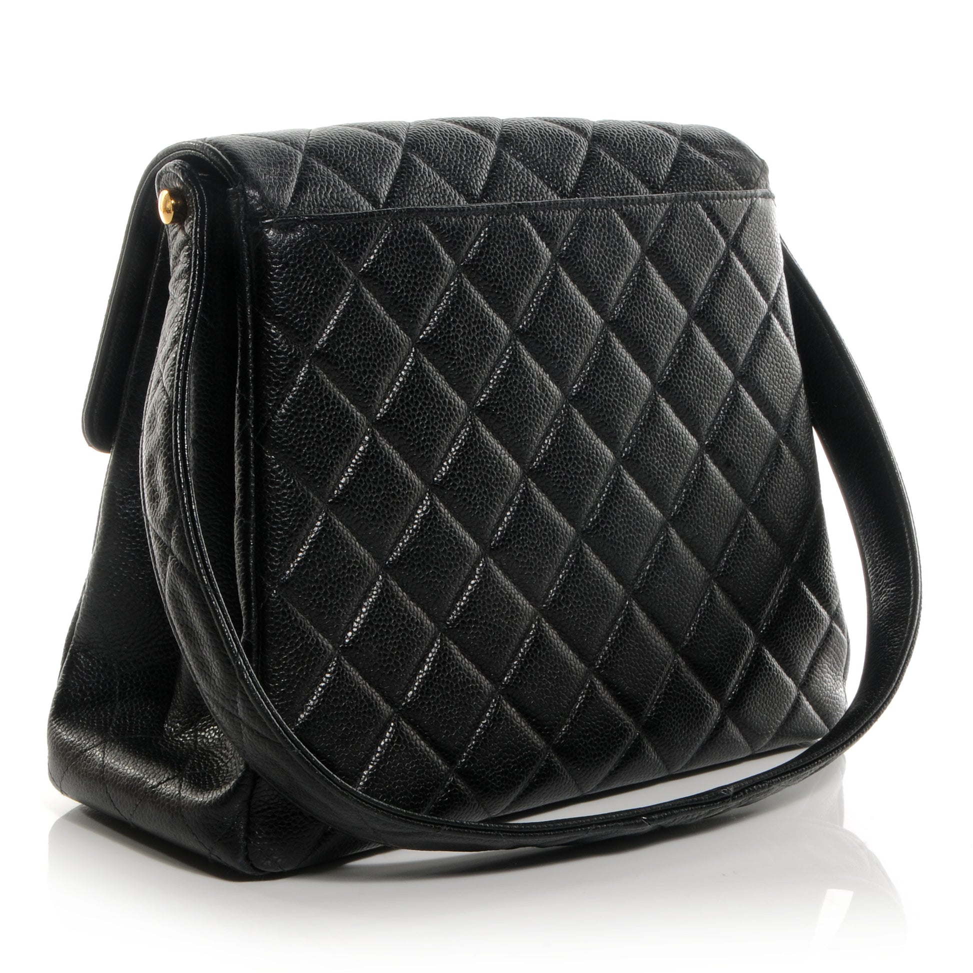 Chanel Caviar Flap Shoulder Bag Black 3 of 9