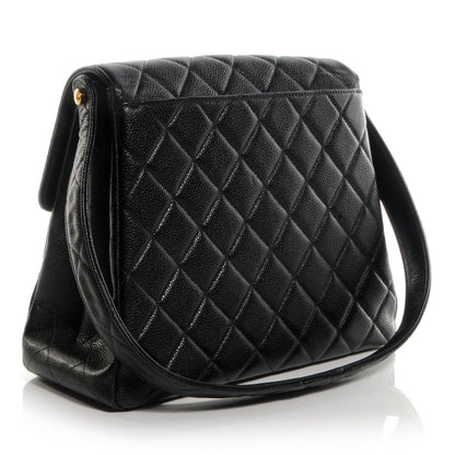 Chanel Caviar Flap Shoulder Bag Black 3 of 9