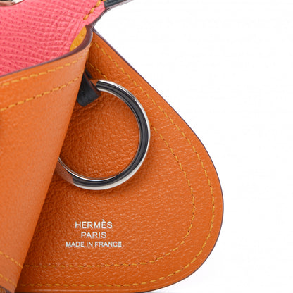 Hermes Epsom Camail Key Holder Rose Azalee Ambre Vert 4 of 5