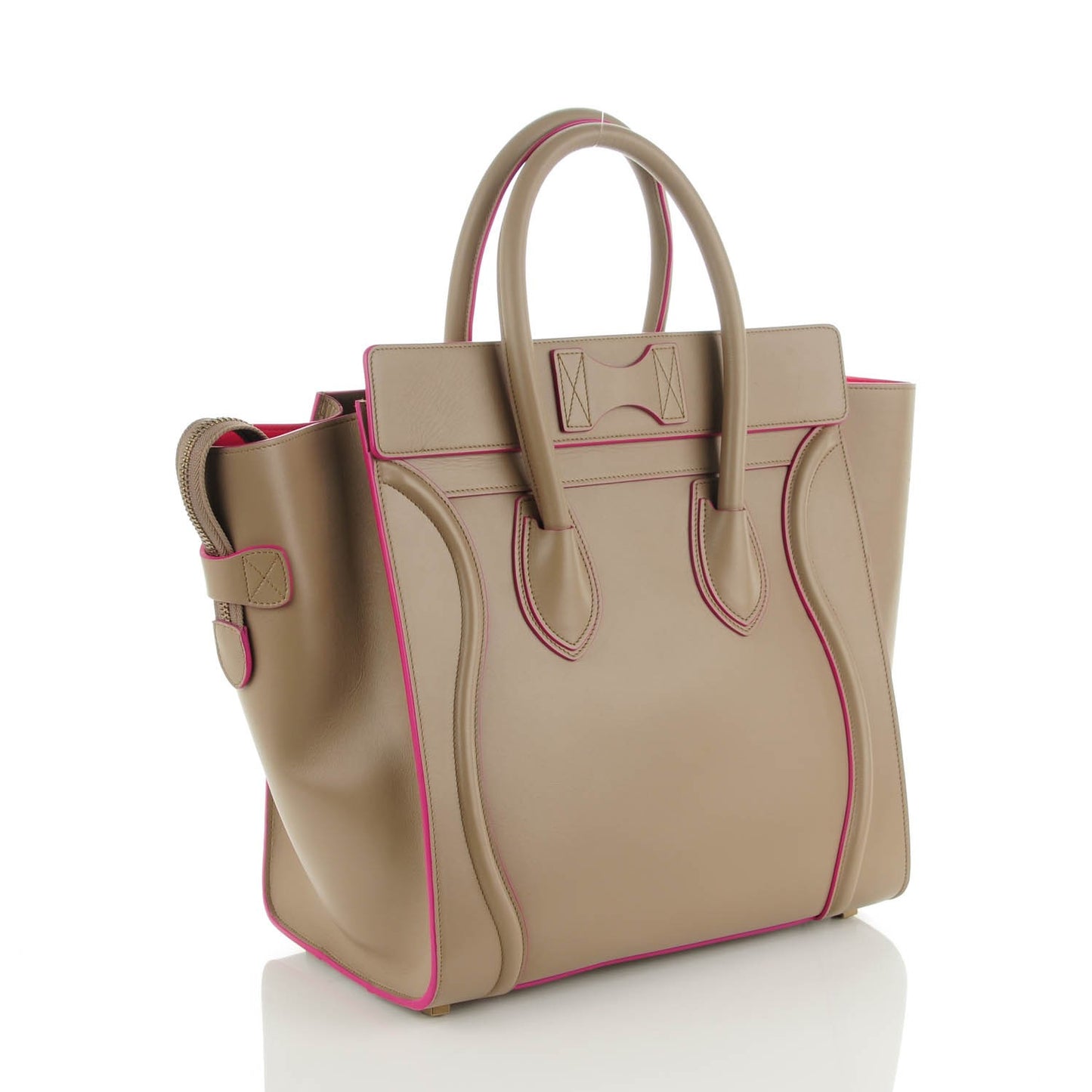 Smooth Calfskin Mini Luggage Beige