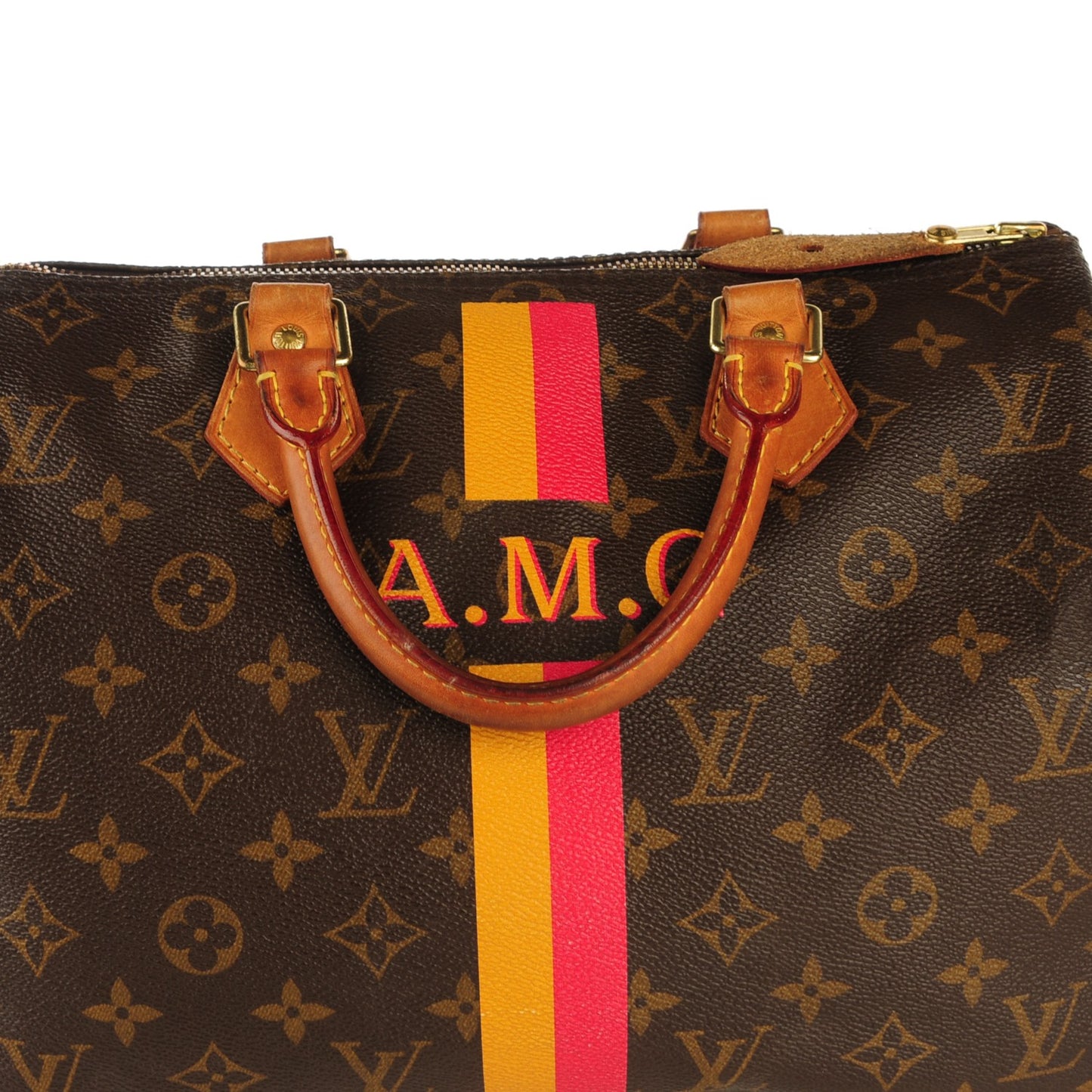 Monogram My LV Heritage Speedy 30 Fuchsia Yellow