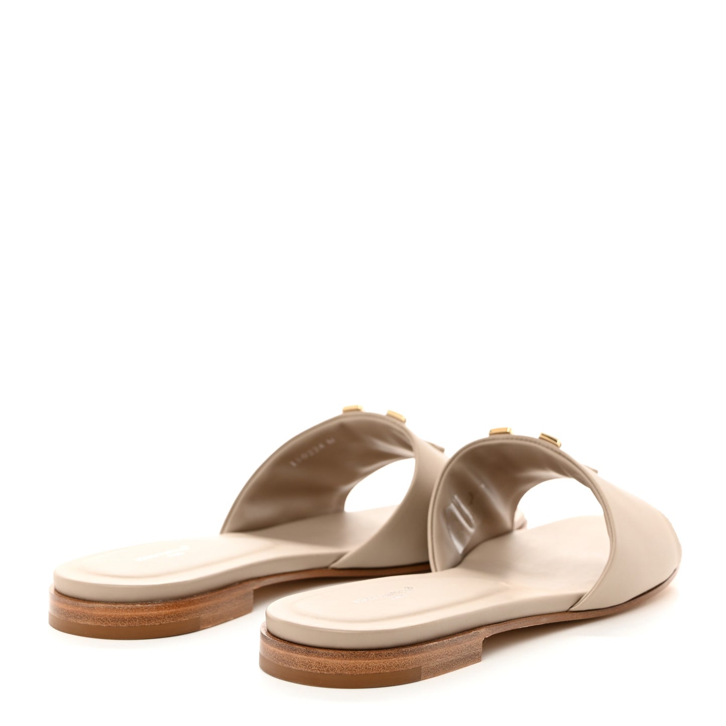 Calfskin LV Capri Flat Sandals 40 Pebble