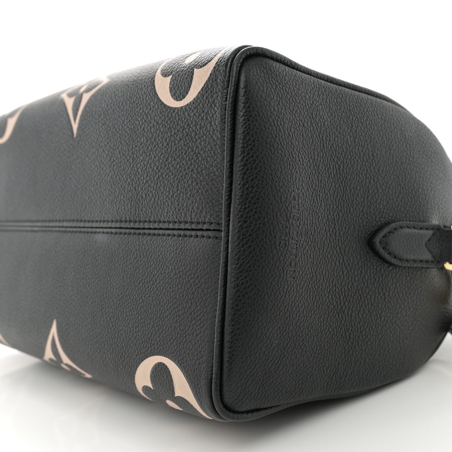 Louis Vuitton Empreinte Monogram Giant Speedy Bandouliere 25 Black Beige 9 of 10