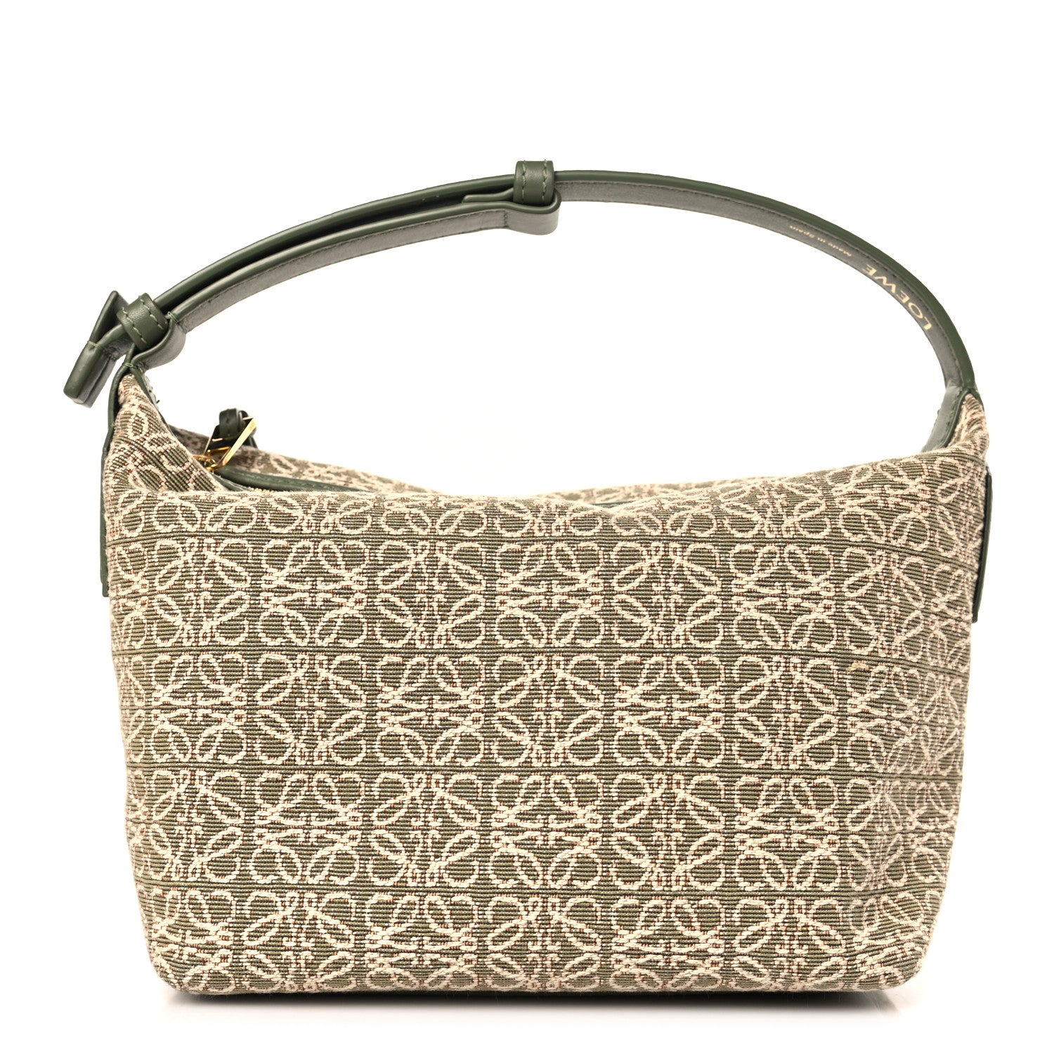 Loewe Jacquard Anagram Calfskin Small Cubi Bag Ecru Green 1 of 9