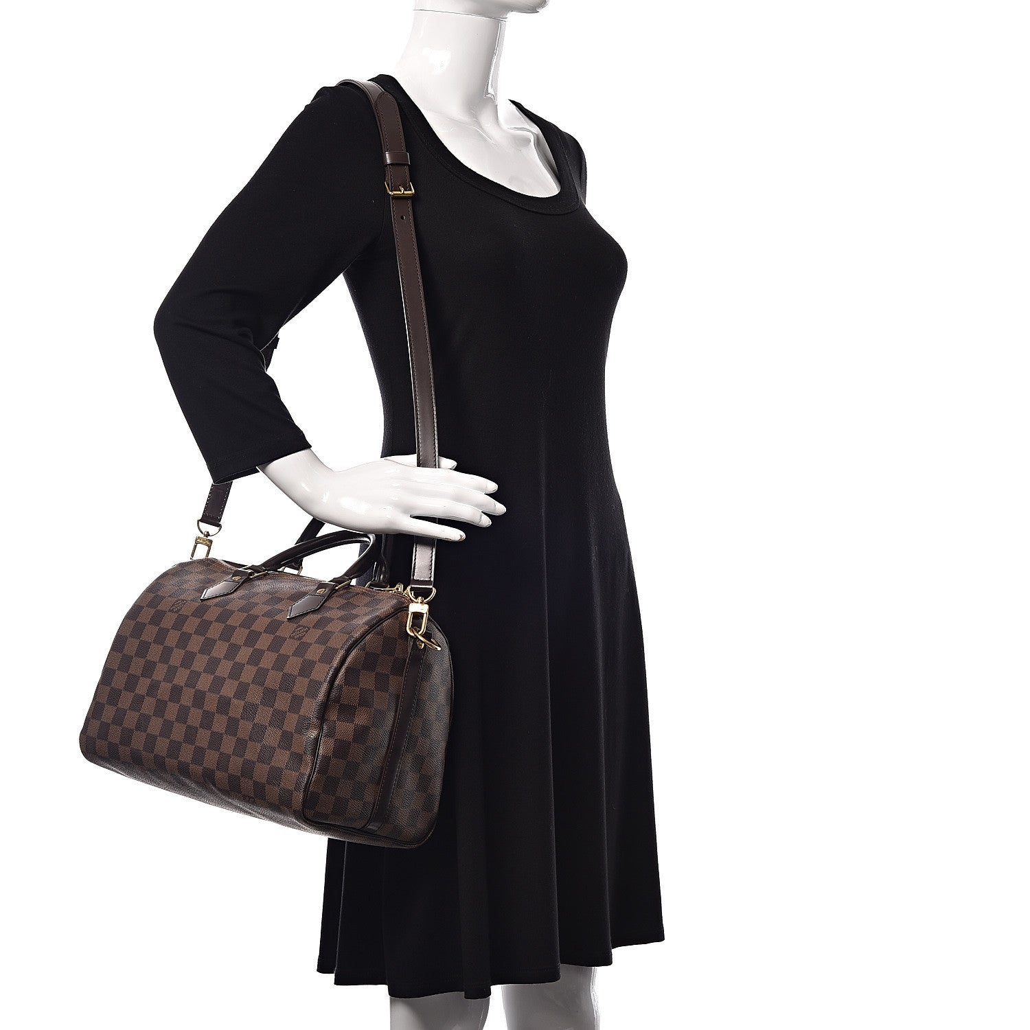 Louis Vuitton Damier Ebene Speedy Bandouliere 30 2 of 11