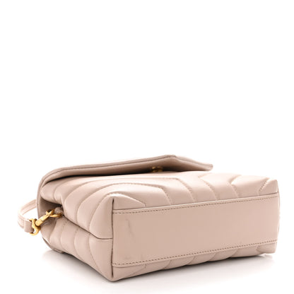 Saint Laurent Calfskin Y Quilted Monogram Toy Loulou Crossbody Bag Nude Powder 4 of 11