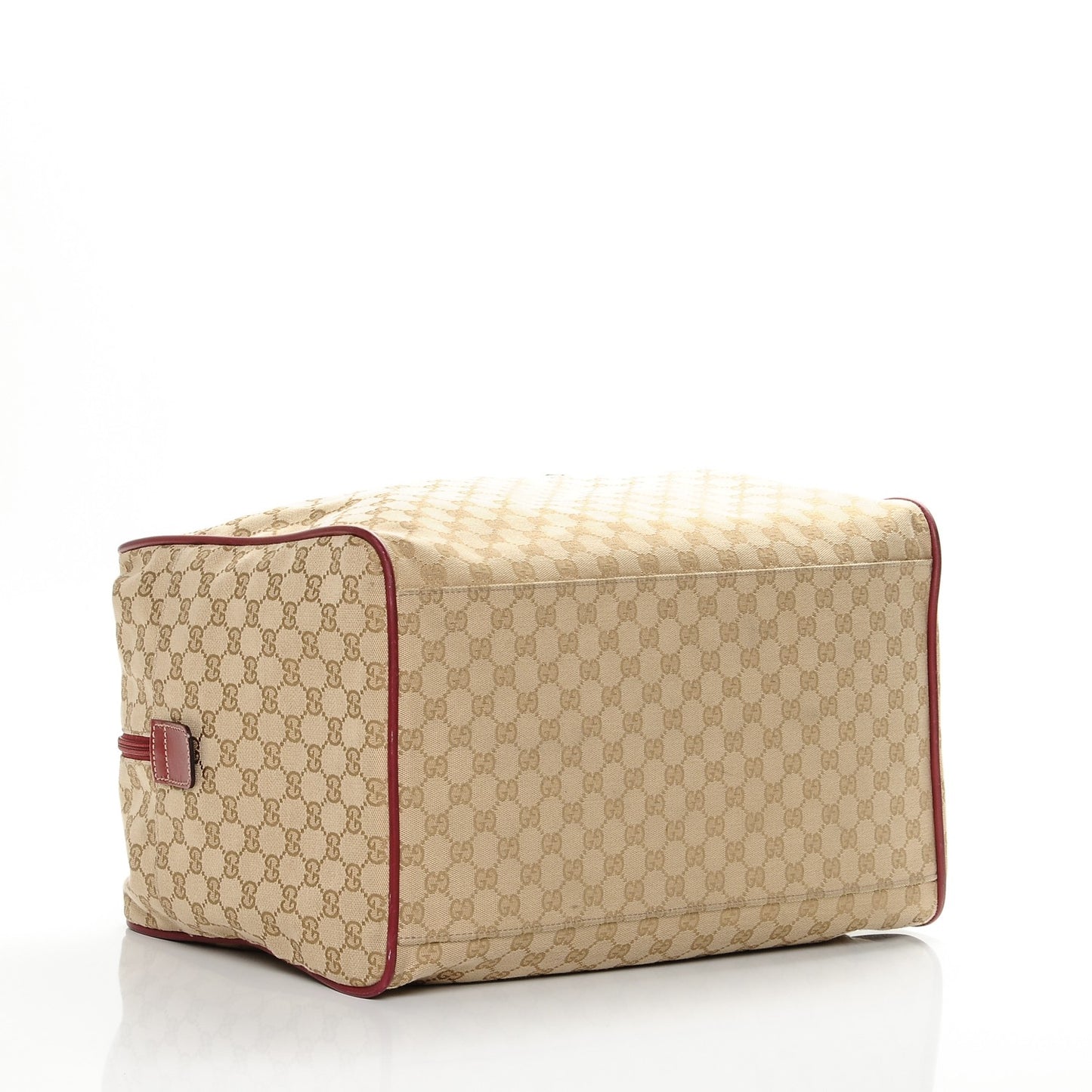 GG Monogram Web Medium Collapsable Carry On Duffle Beige Red