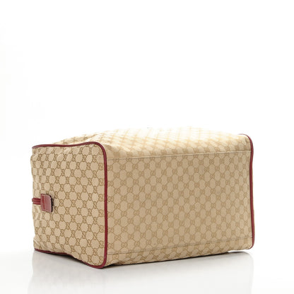 Gucci GG Monogram Web Medium Collapsable Carry On Duffle Beige Red 4 of 7