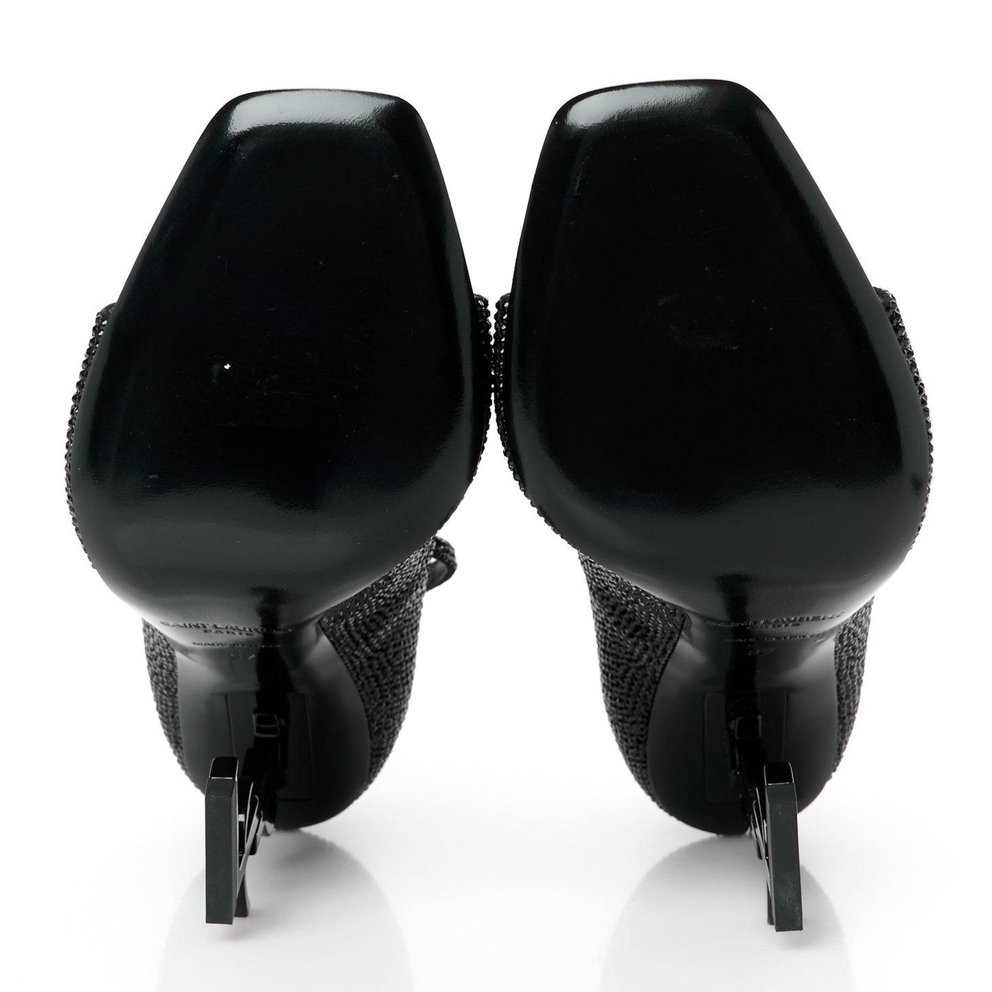 Kid Suede Crystal Embellished Opyum 110 Ankle Strap Sandals 37 Black