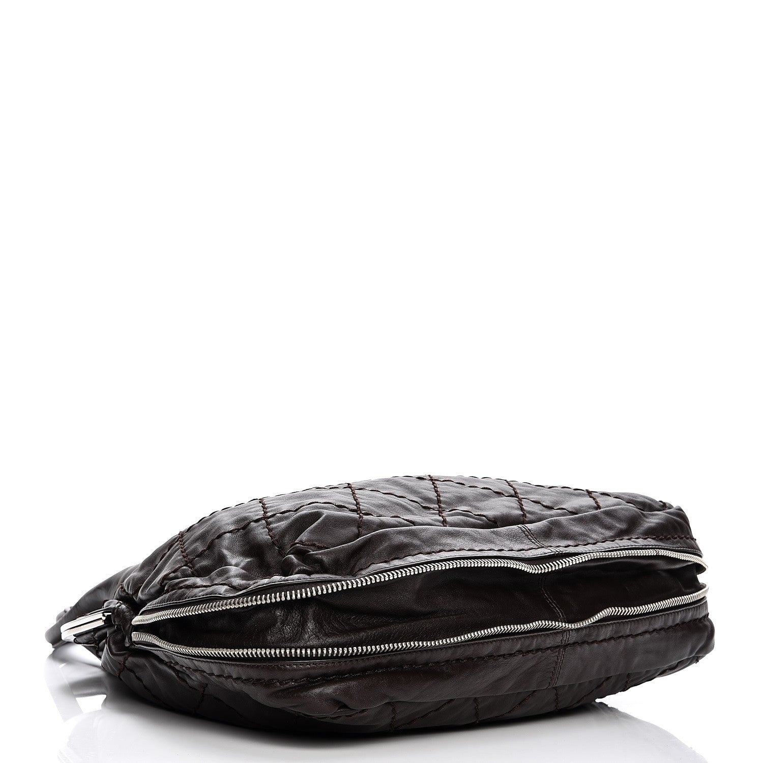Chanel Calfskin Expandable Stitched Frame Bag Dark Brown 4 of 8