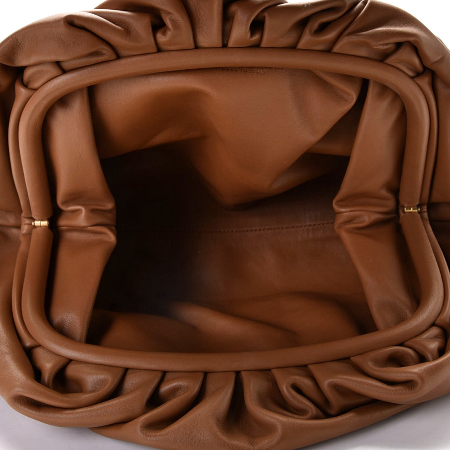 Smooth Butter Calf The Pouch Oversized Clutch Cammello