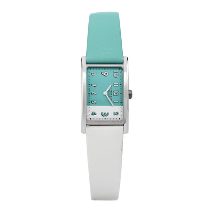 Tiffany Stainless Steel Calfskin 22mm East West 2-Hand Quartz Watch Tiffany Blue 1 of 5