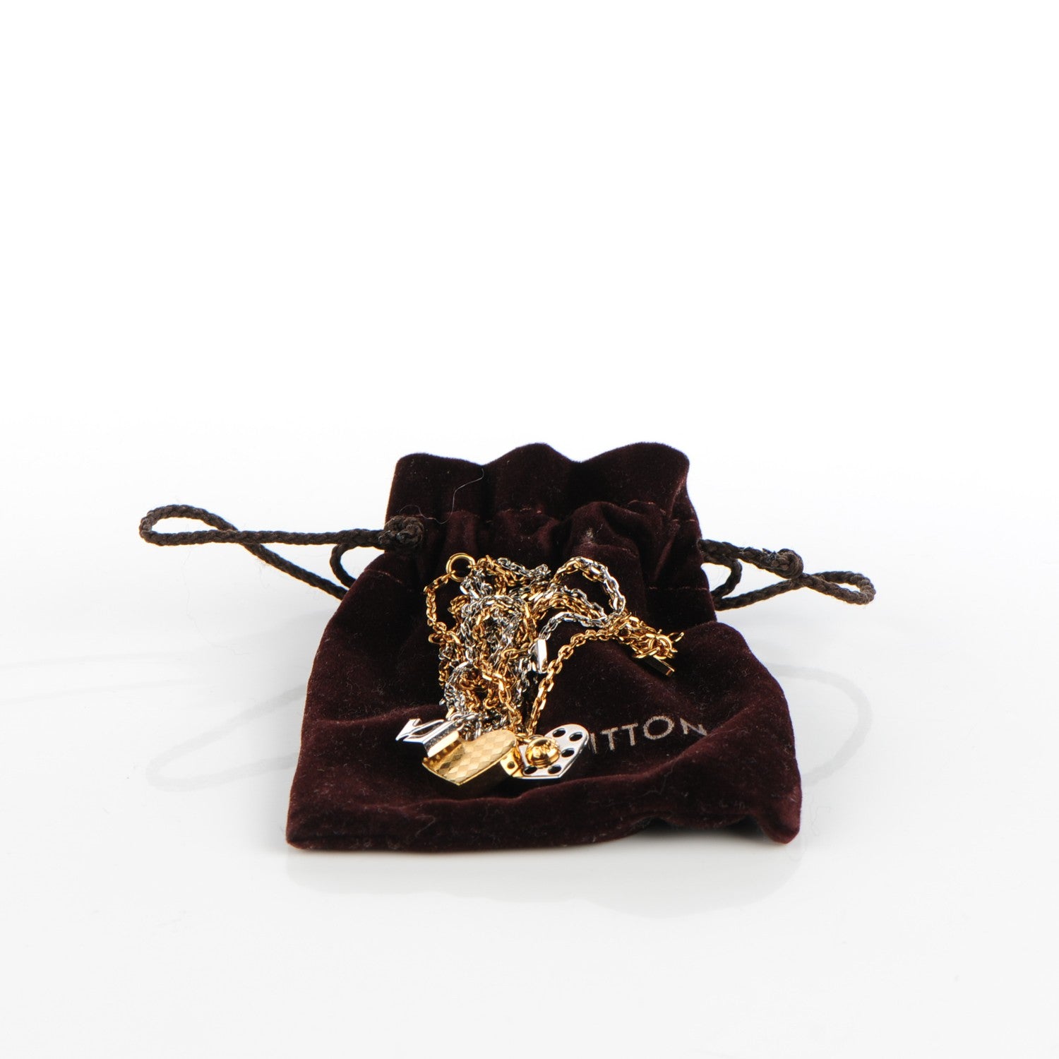 Louis Vuitton Swarovski Crystal Tiered Spiky Valentine Necklace Gold 7 of 7