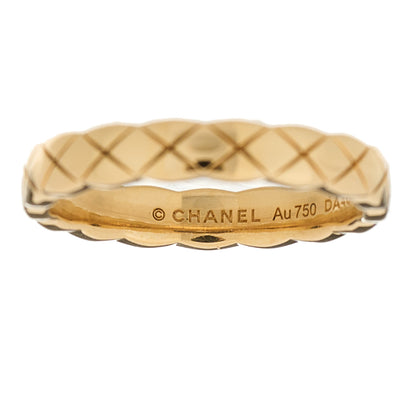 Chanel 18K Yellow Gold Mini Coco Crush Ring 49 4.75 5 of 7