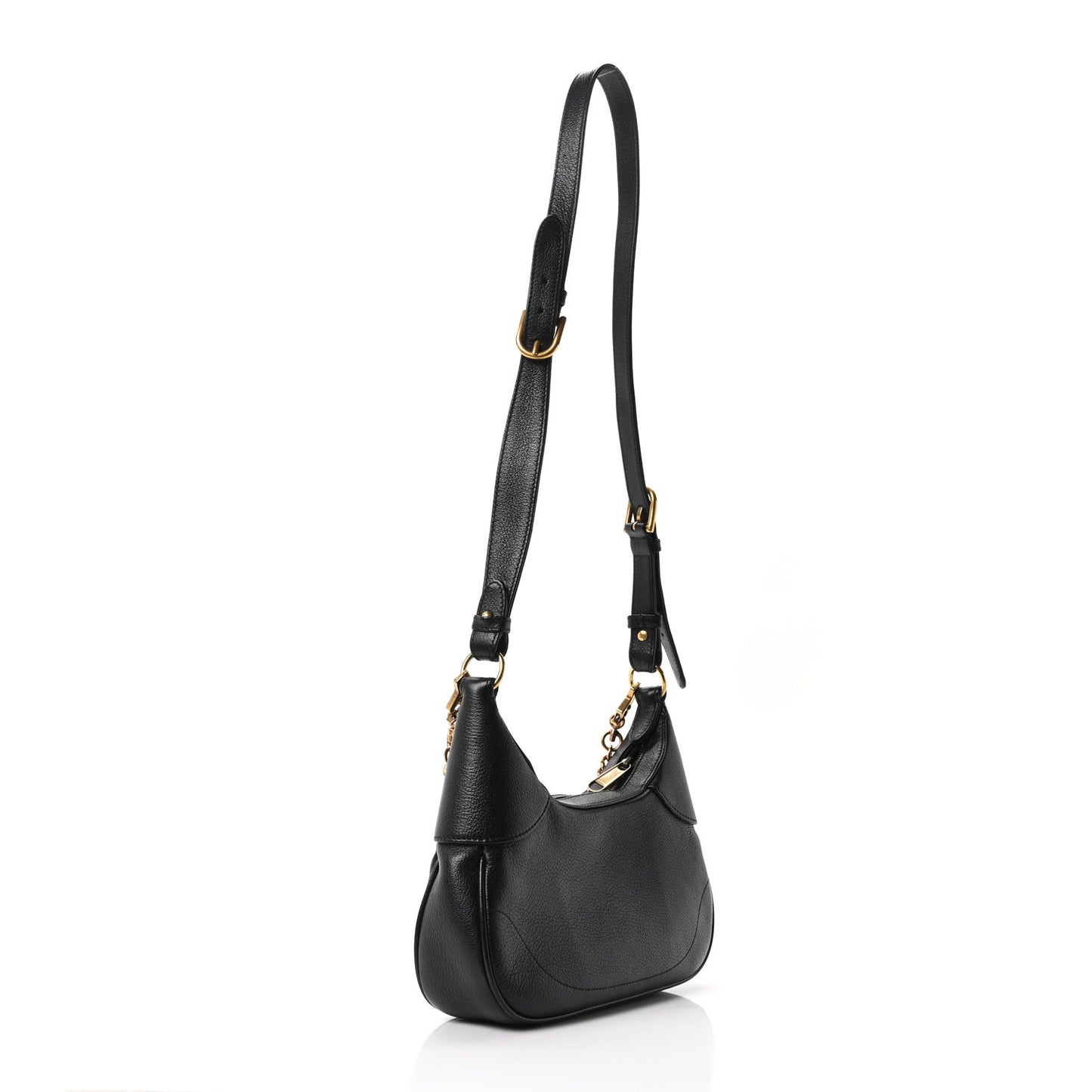 Goatskin Small Aphrodite Shoulder Bag Black