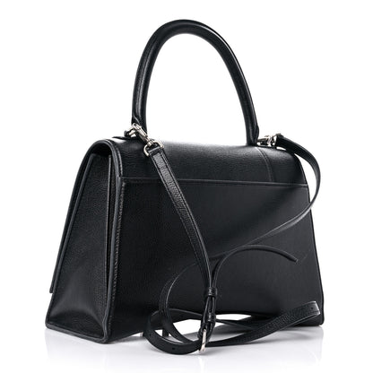 Balenciaga Grained Calfskin Medium Hourglass Top Handle Bag Black 3 of 18