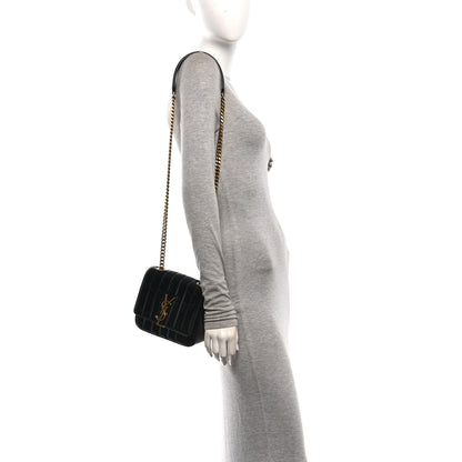 Saint Laurent Patent Calfskin Matelasse Monogram Small Vicky Chain Bag Black 2 of 10