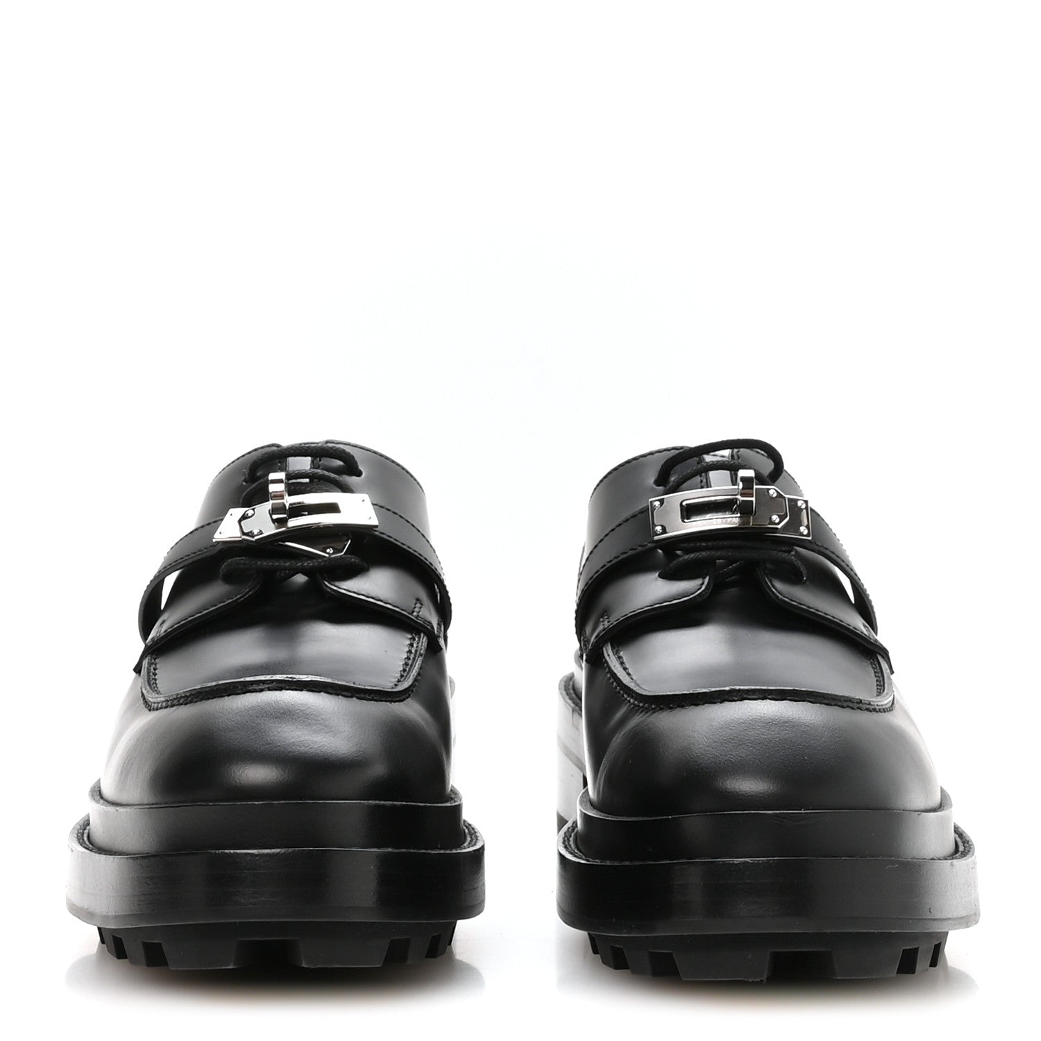 Hermes Glossed Calfskin First Oxford 39 Black 3 of 9