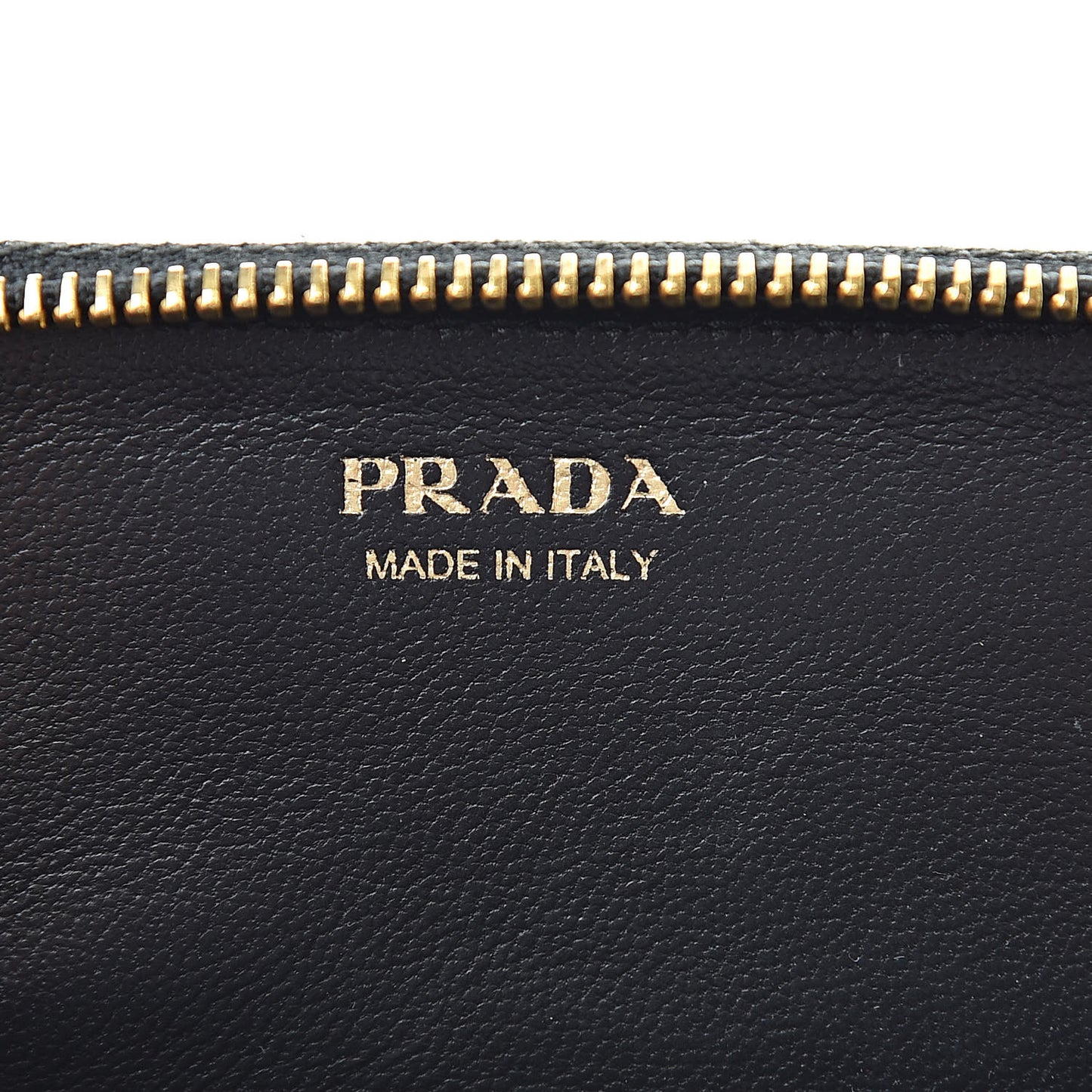 Saffiano Metal Zip Around Key Holder Black