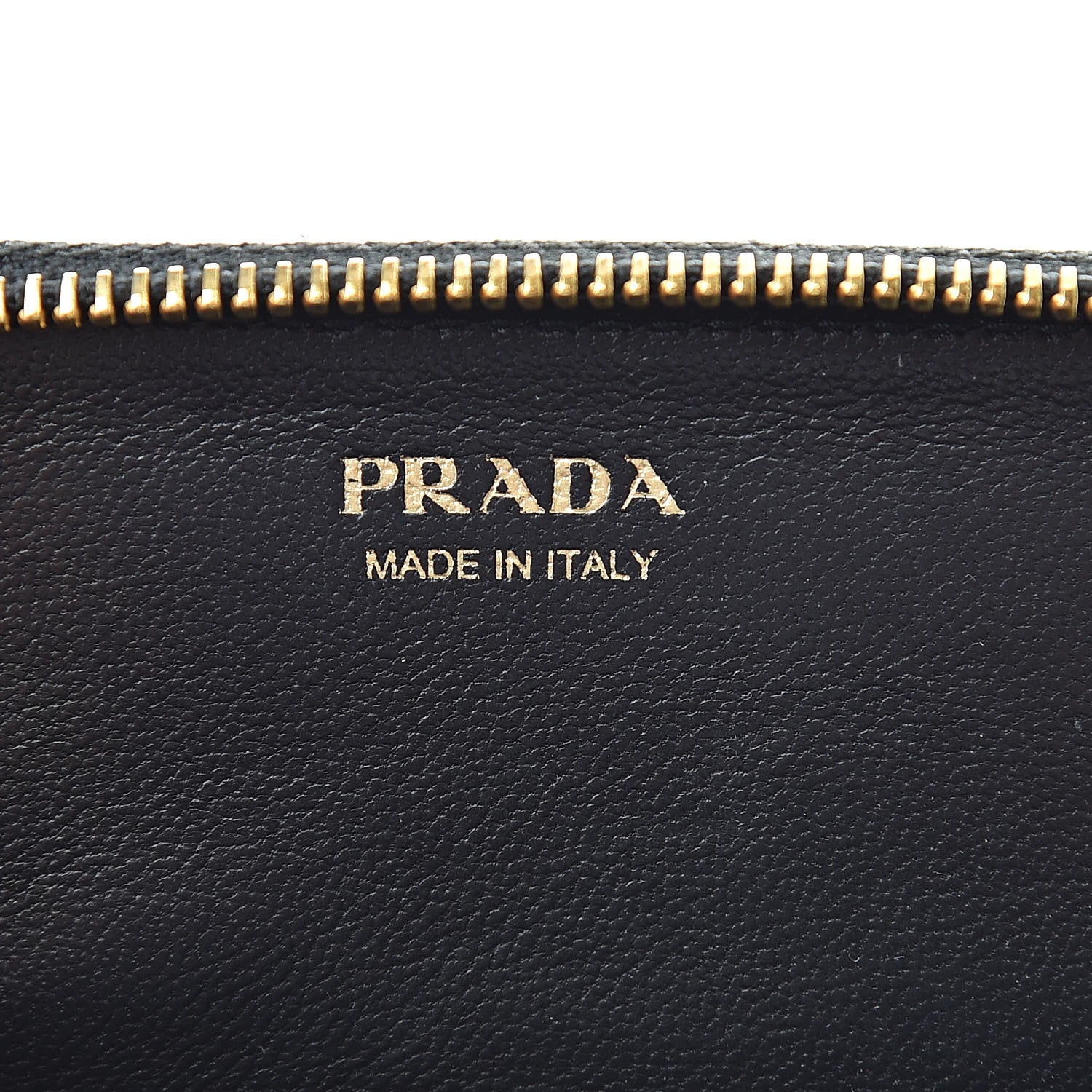 Prada Saffiano Metal Zip Around Key Holder Black 6 of 7