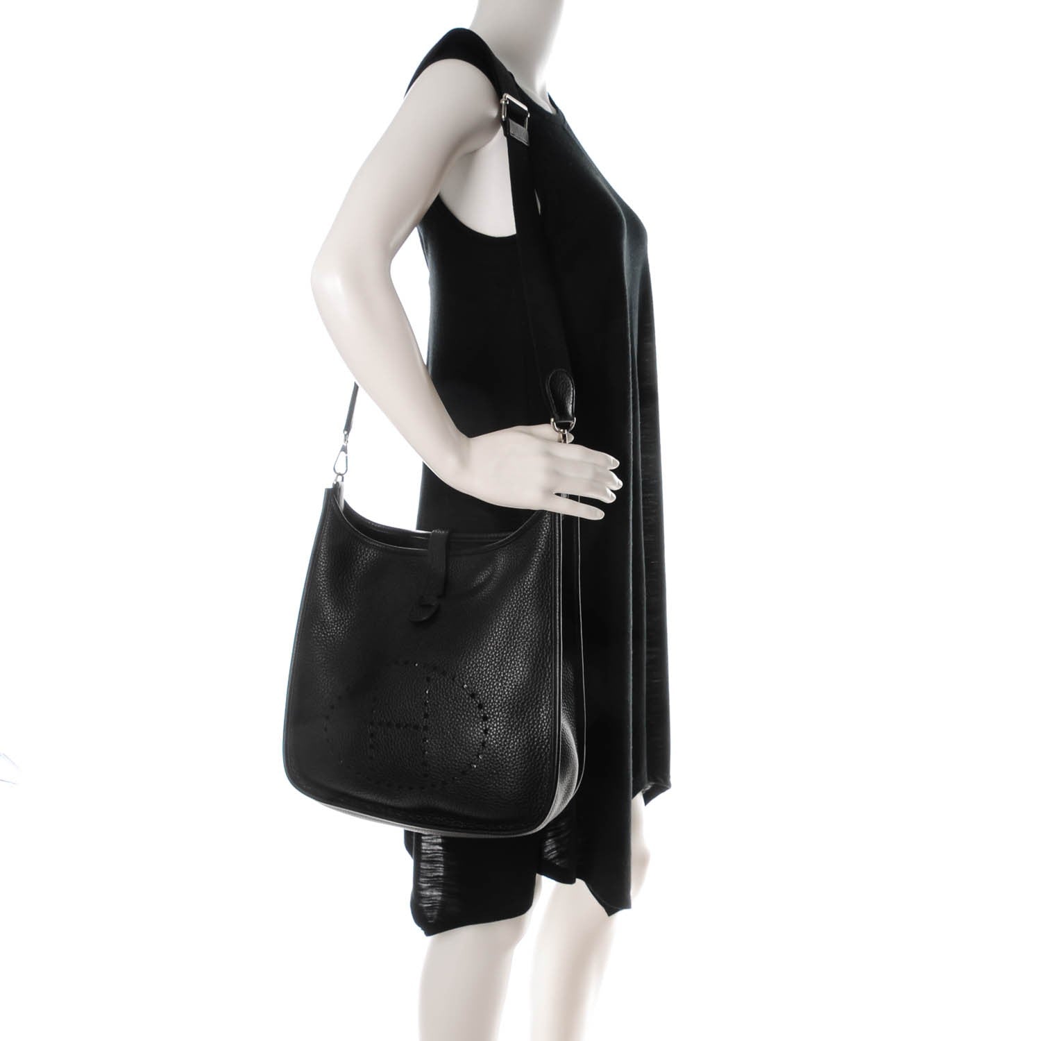 Hermes Taurillon Clemence Evelyne III GM Black 2 of 9