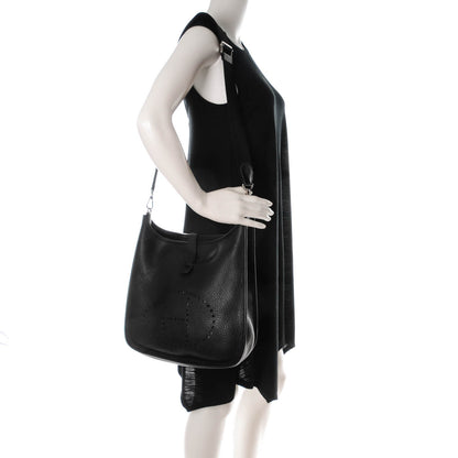 Hermes Taurillon Clemence Evelyne III GM Black 2 of 9