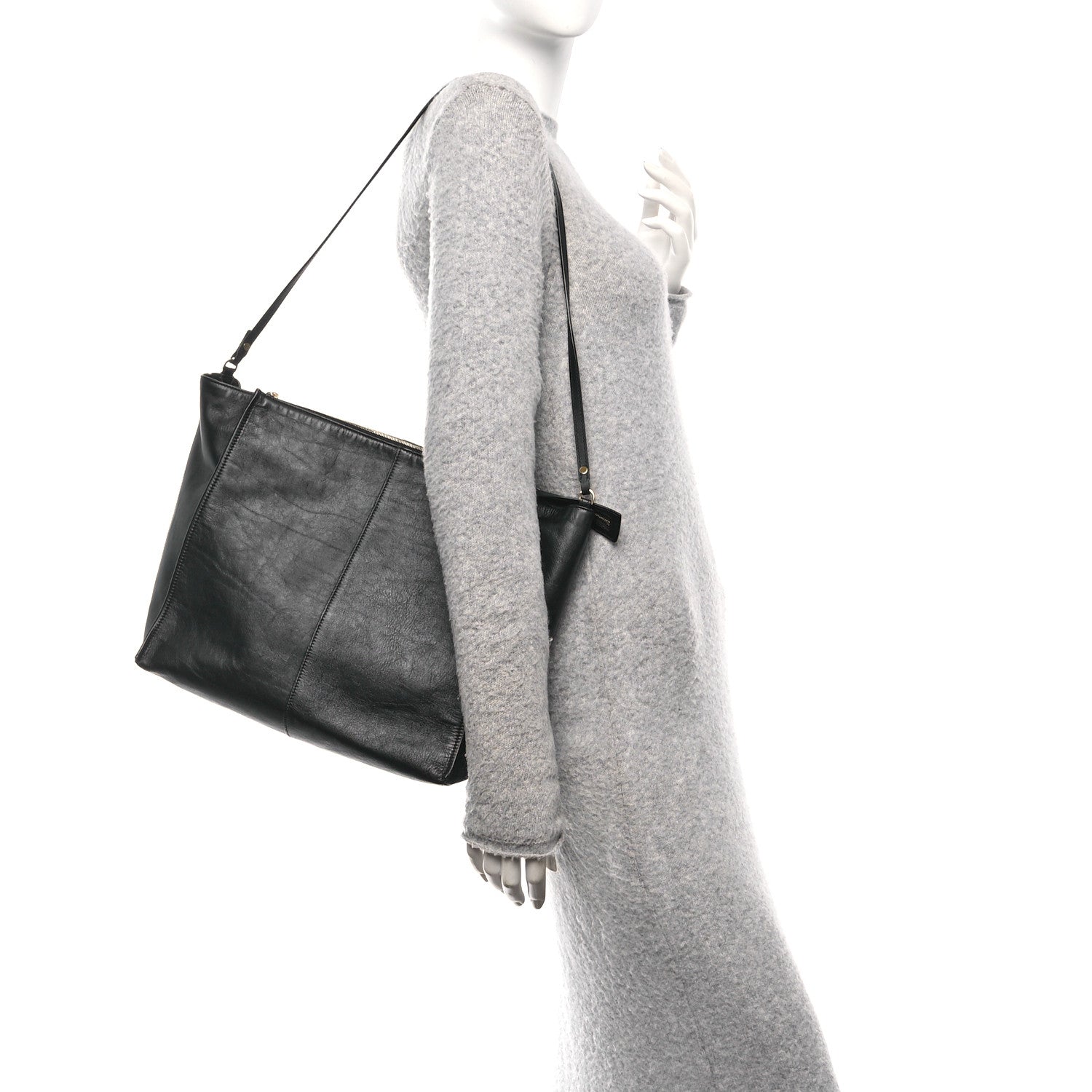 The Row Nappa Aspen Clutch Bag Black 2 of 9