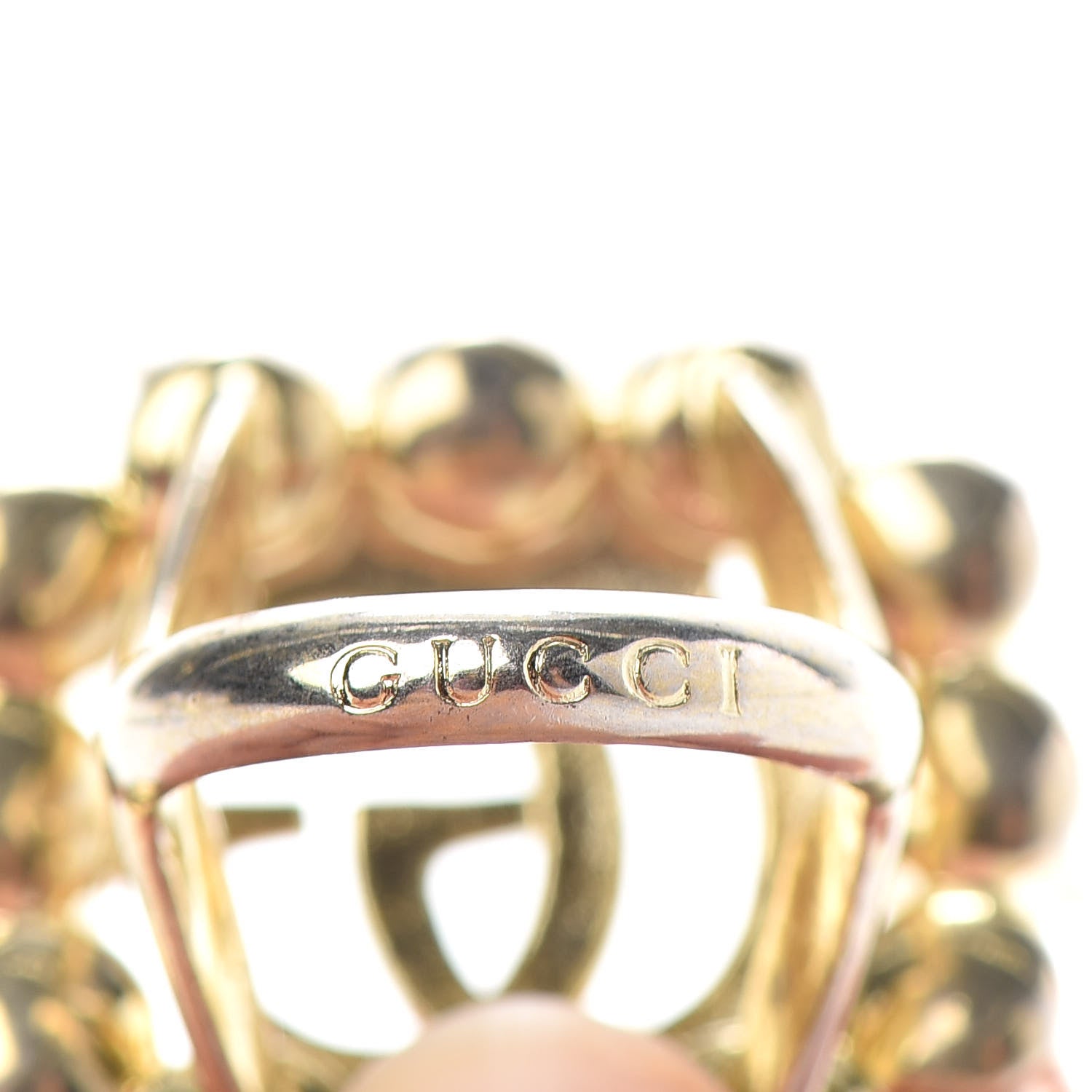 Gucci Pearl Double G Ring S Gold 5 of 5
