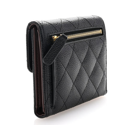 Chanel Caviar Quilted Compact Flap Wallet Black 3 of 9