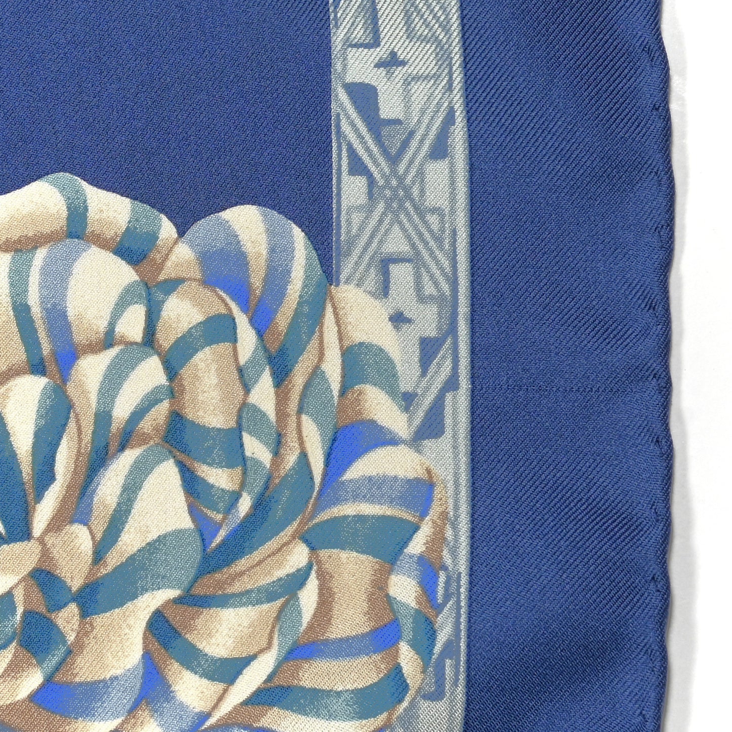 Silk Peonies Vase Shawl Blue