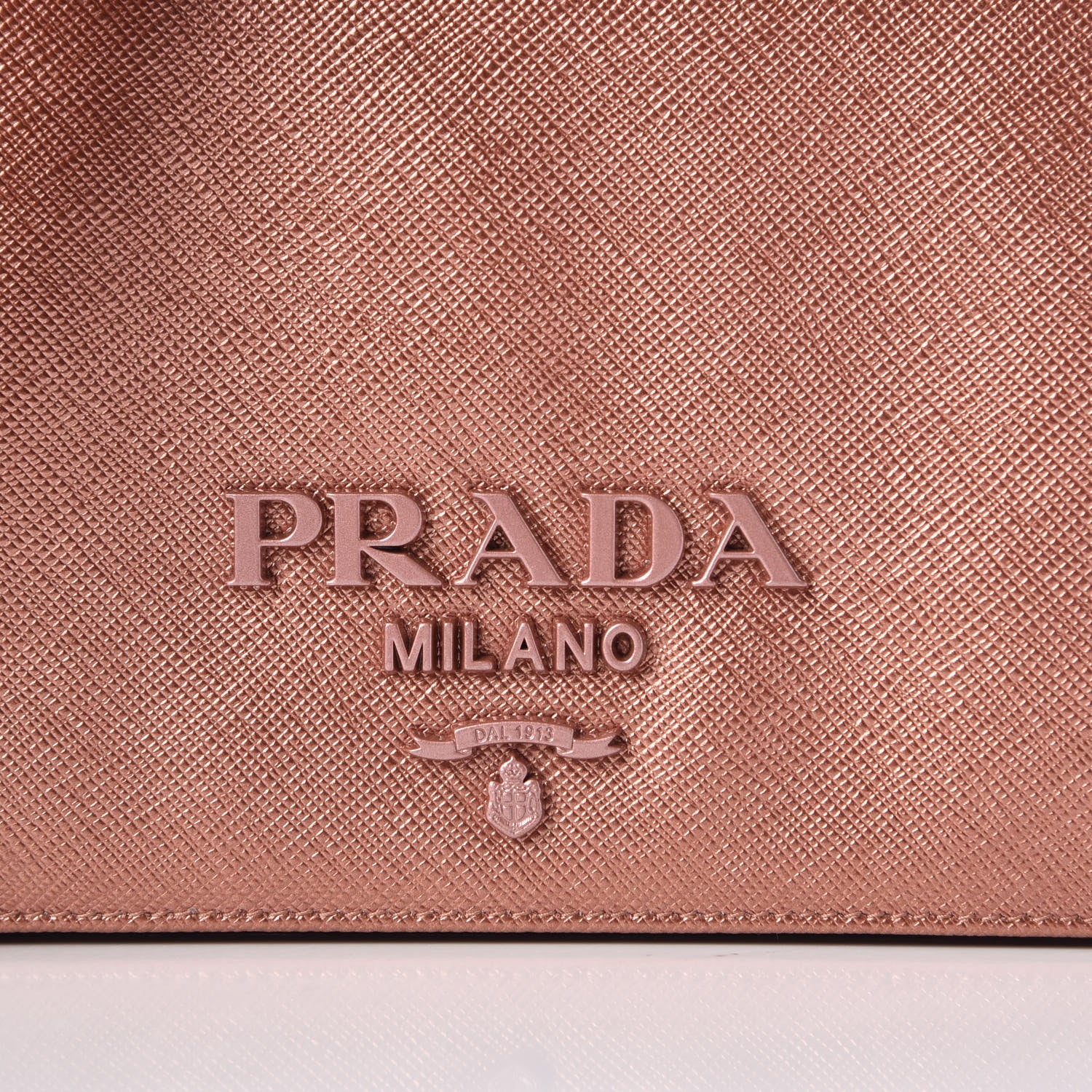 Prada Metallic Saffiano Lux Chain Wallet Antico Mordore 7 of 12