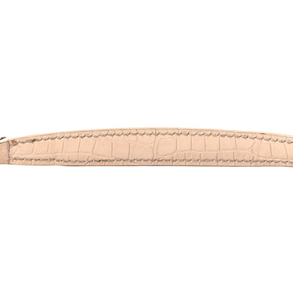 Saint Laurent Calfskin Crocodile Embossed Medium Monogram Sunset Sunset Dark Beige 12 of 12