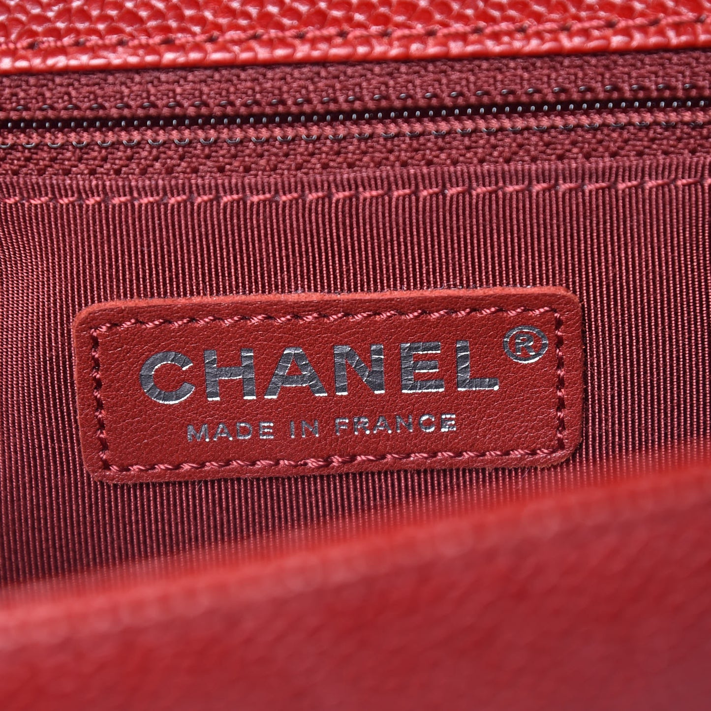 Caviar Quilted New Medium Boy Flap Dark Red