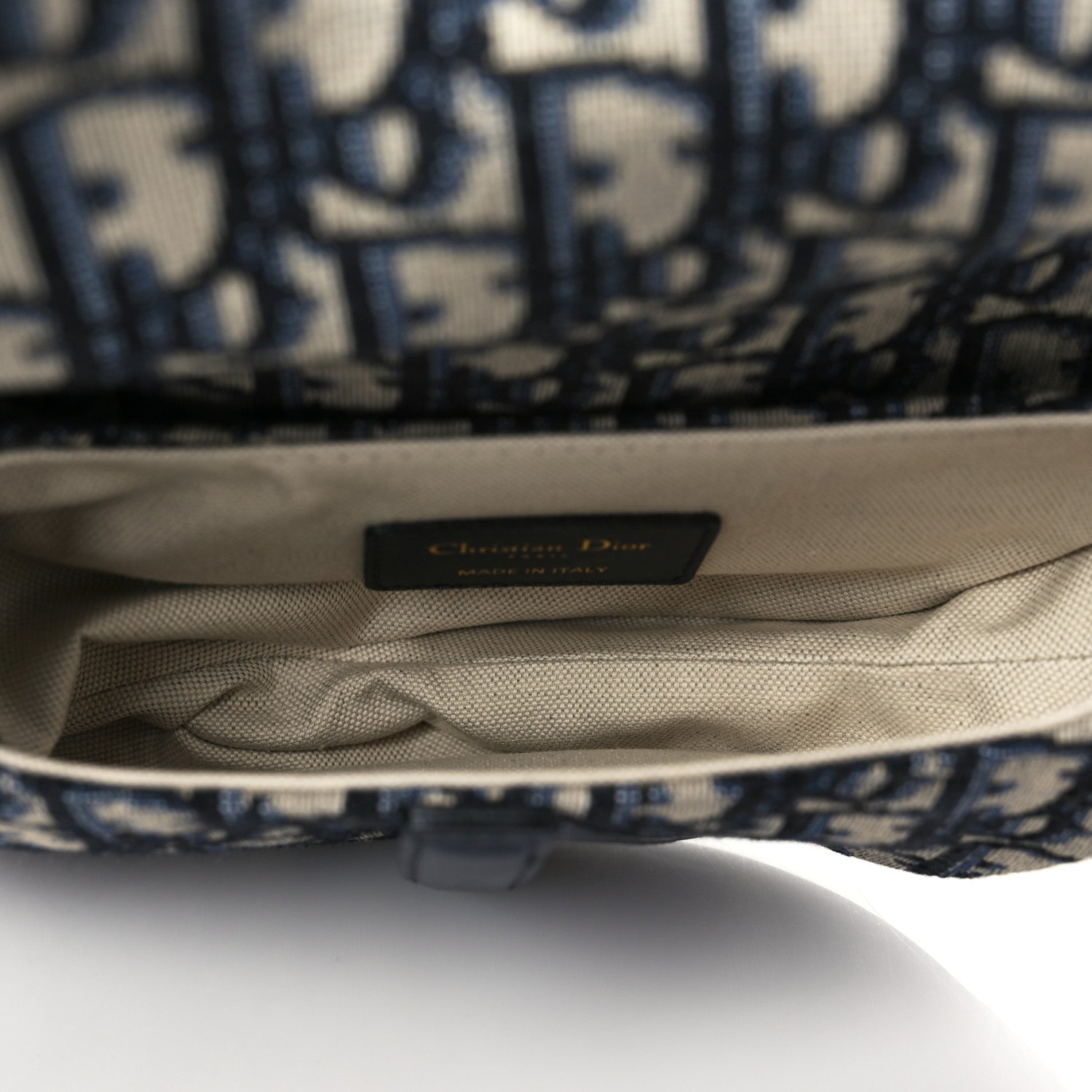 Christian Dior Oblique Mini Saddle Bag Blue 5 of 11