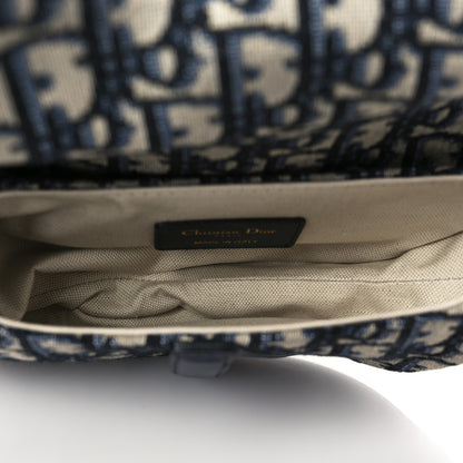 Christian Dior Oblique Mini Saddle Bag Blue 5 of 11